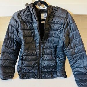 GAP Kids Quilted Packable Puffer Jacket - Black